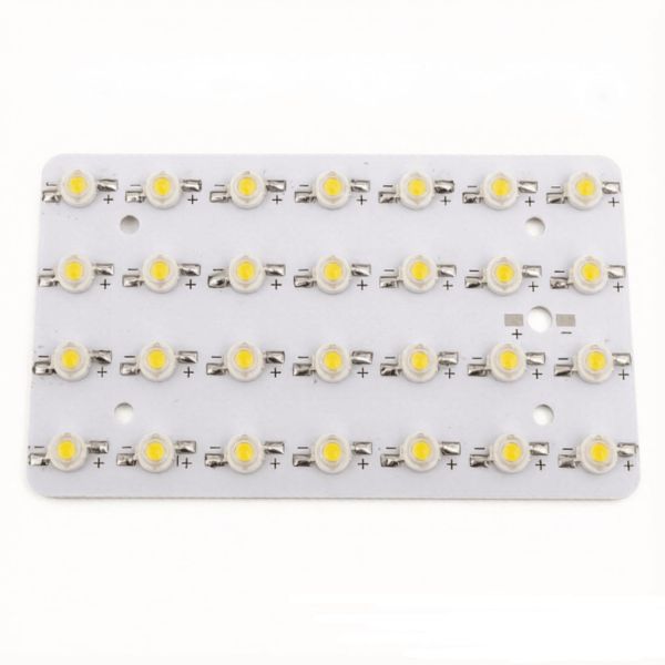 28W Aluminum SMD LED PCB Module with 90×120° Type III Lens for Street Light Retrofit OEM LED Lighting Manufacturer
