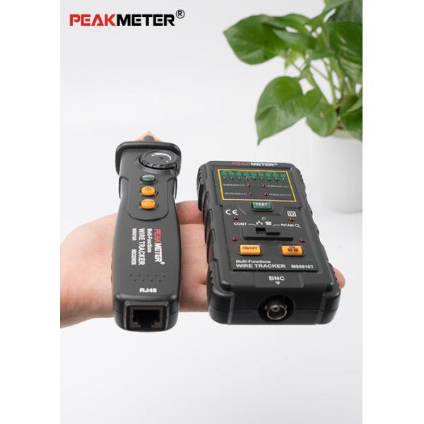 Black Electrical Cable Tracker , Network Wire Coax Cable Continuity Tester