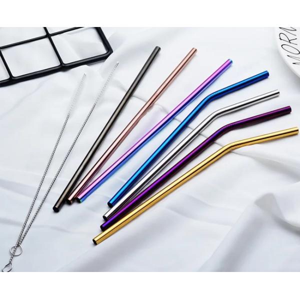 FDA Reusable Metal Straws Short , 8.5