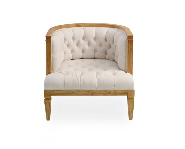 Tufted button seat solid wooden craved back wedding sofa chair for event and party rental linen fabric