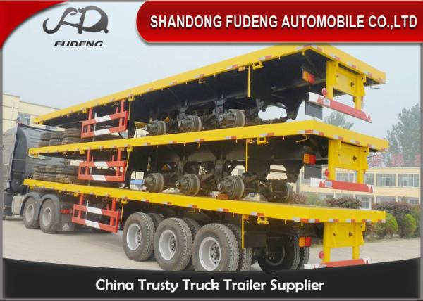 20&40ft Flatbed trailer with tri axles FUWA or BPW truck trailer steel material