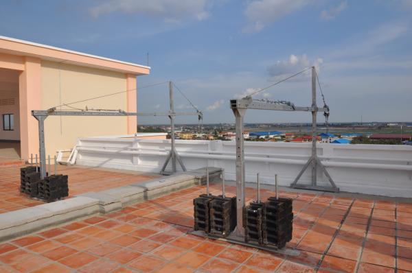 Lifting Suspension Mechanism Suspended Work Platform With Dipping Zinc / Painted Steel Material