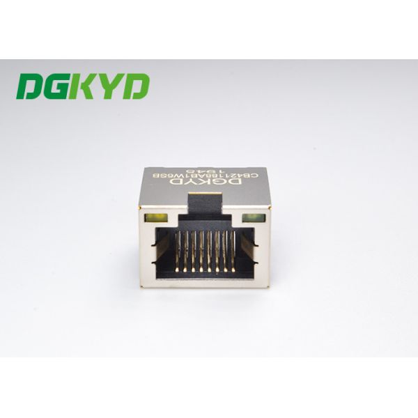 Single Countersunk 4.2 SMT RJ45 Connector Jack With Shield DGKYDCB421188AB1W6SB