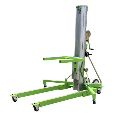 Portable Material Lift with manual winch