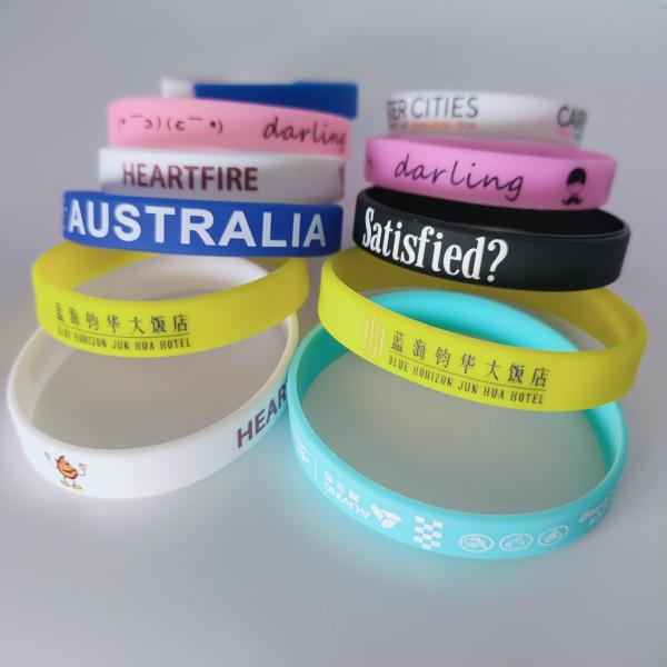 Silicone Wristband Waterproof Orange Glowing in Dark Wrist Band Custom Bracelet Gift