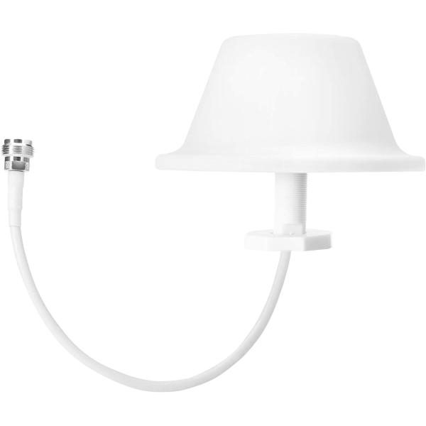 N Female White RG58 Cable 700MHz-2700MHz 5dBi Ceiling Antenna For Repeater