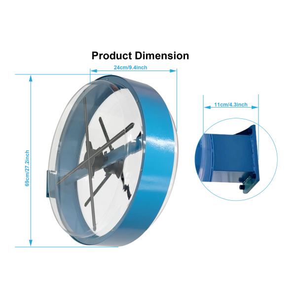 Dual Sides Outdoor 3D Hologram Led Fan Cloud Control Hologram Advertising Equipment Holographic Fan Projector for Shops Events