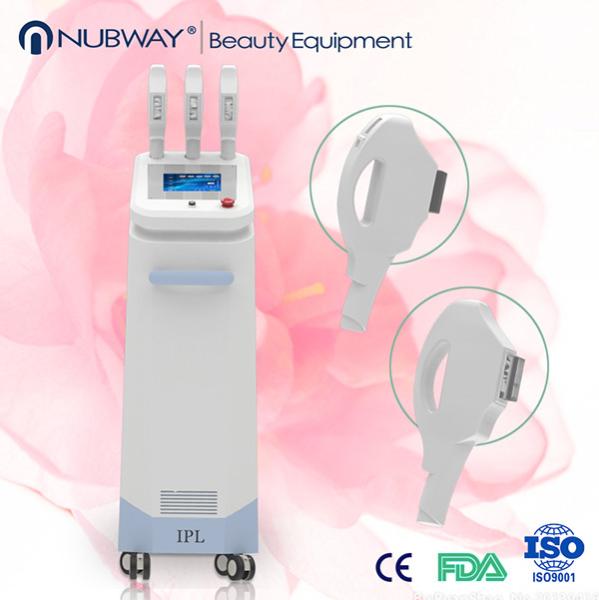 IPL photo rejuvenation machine with three hand piece/ipl rf cavitation beauty machine