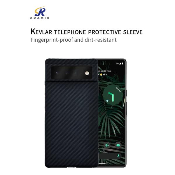 Противоударный супер тонкий случай телефона волокна 0.65MM Кевлар Aramid на пиксел 6 Google