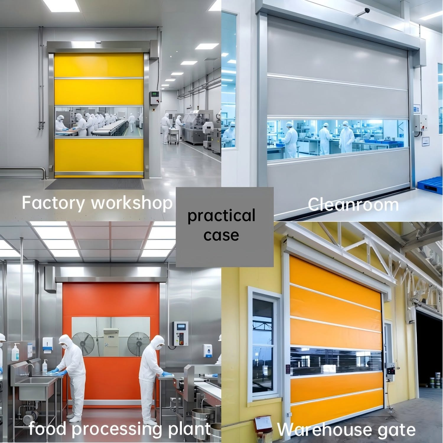 Energy Saving Stacking High Speed PVC Door For Warehouse Logistics And Forklift Traffic