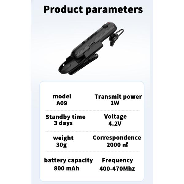 MI-NI Walkie Talkie Micro Wireless Blueteeth-compatible Intercom for Restaurant Salon