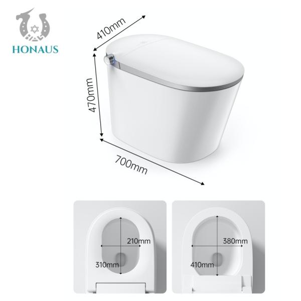 Fashionable Bathroom Toilet Bowl  Modern Smart One Piece Toilet Foot Flush