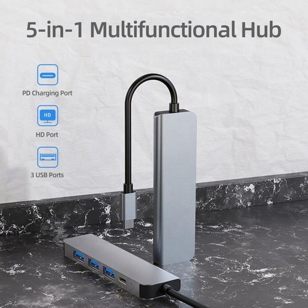 Customized 6-In-1 USB C Type-C Hub To 4K HDMI® and USB 3.0 for Macbook OEM/ODM