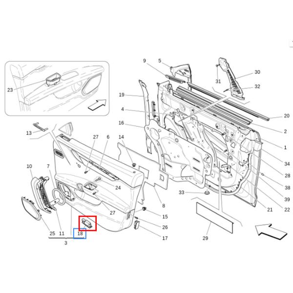For Maserati Ghibli Levante Quattroporte Under Door Lamp OEM 675000265