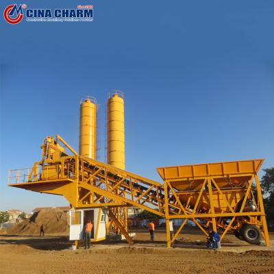 YHZS50 Mobile Concrete Batching Plant Concrete Mixing Plant With 50m3/Hr