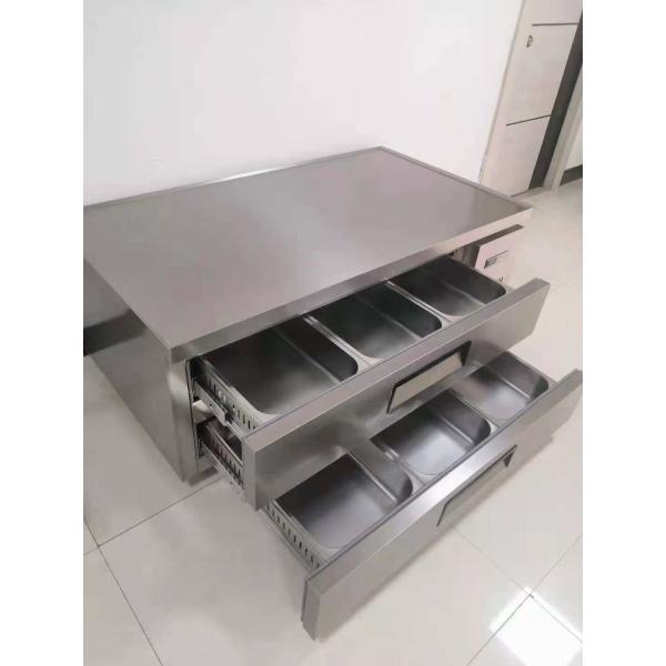 6-Drawers Counter Table Commercial Stainless Steel Counter Chiller Drawers Refrigerator Workbench