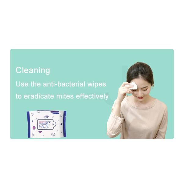 Anti Bacterial Soft Makeup Cleaning Wipes For Eradicating Mites Effectively