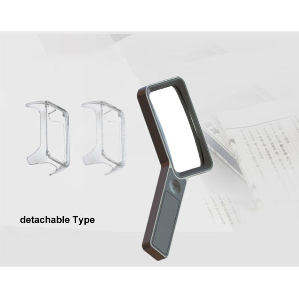 3X Handheld Screen Magnifier LED Light Book Reading Maintenance Identification Collection Jewelry Antique Foldable Desktop