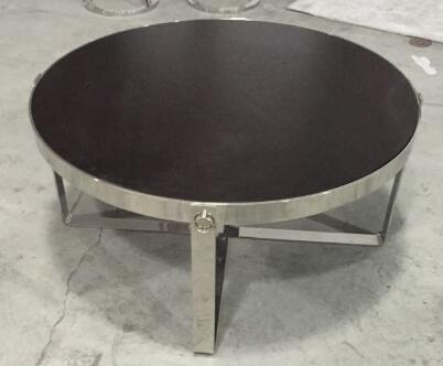 solid wood top stainless steel metal coffee table/side table/side table for hotel furniture TA-0078