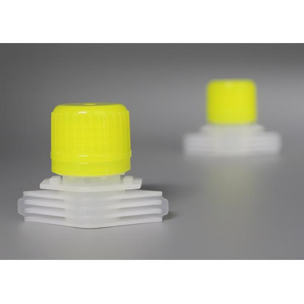 Customized Black Plastic Spout Caps With Tamper Proof Ring For Baby Food Corner Pouch