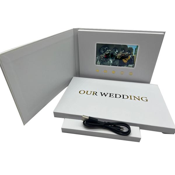 Custom 7 polegadas IPS Video Book casamento Video Brochure casamento Video Album