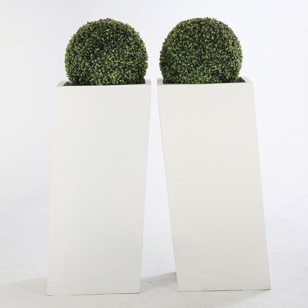 Slant Cuboid Opening 30*40cm Stainless Steel Planter 2pcs Per Set