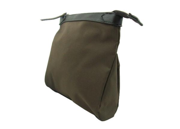 Custom Logo Travel Accessory Bag , Travel Cosmetics Pouch Brown Color