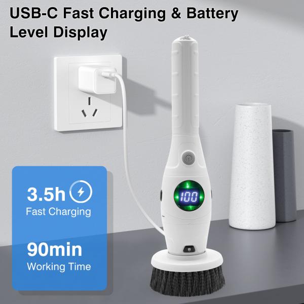 Multifunction Electric Rotating Scrubber Brush Tile Cleaning Automatic