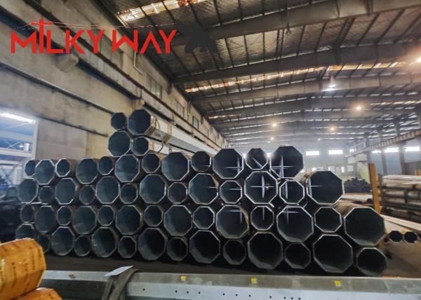 36m Galvanized Steel Monopole Tower for Mobile Networks 24kN Load
