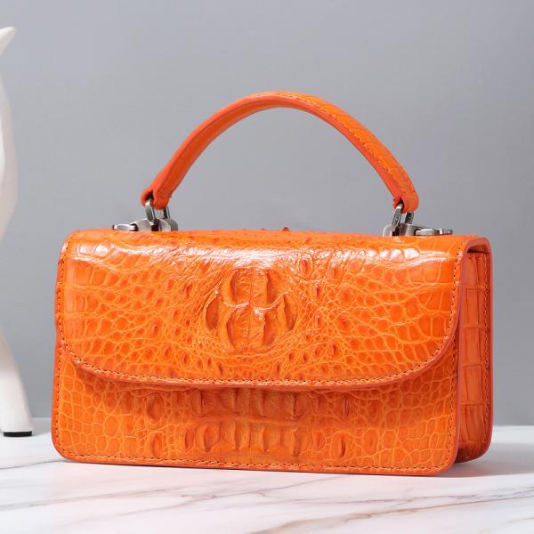 Fashion Designer Genuine Crocodile Leather Women Small Handbag Purse Authentic Alligator Skin Female Flap Shoulder Bag