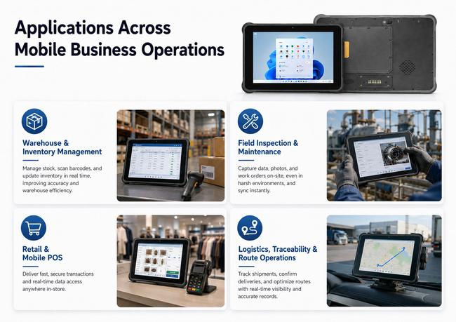Industrial Rugged Tablet 10.1 Inch for Mobile Forms Business Updates and Workflow Tasks