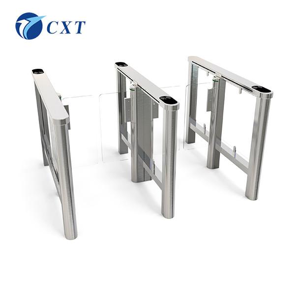 Office Building Waterproof Waist Height Turnstile Glass Swing Turnstile114a