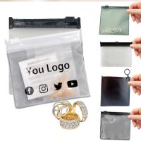 Pequeñas bolsas de cerradura de joyería de PVC congeladas Impresoras personalizadas transparentes a prueba de agua