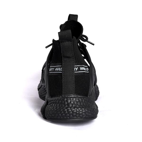 Zapatos de seguridad para dedos de acero Entrenadores de trabajo informal con dedos de acero no resbaladizos de tejido de flecha Zapatos de seguridad de protección resistentes a los pinchazos