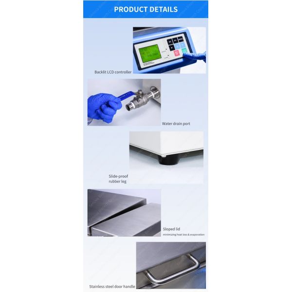 46L 100℃ Linear Shaking Water Bath Lab Equipment Recirculating Water Bath