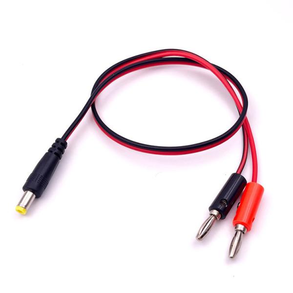 12v DC 5.5mm X 2.1mm Male to 4mm Banana Plugs Cable