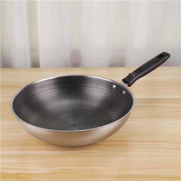 Stainless Steel Non Stick 32cm Fry Pan LFGB Certification Honeycomb Frying Pan