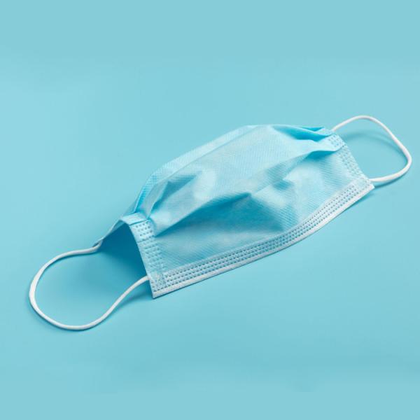 Blue Anti Virus 3ply Face Mask , Non Woven Disposable Mask 95% Filter With Earloop