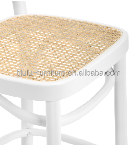 Muebles comerciales Taburete de escritorio de madera con marco natural y sin diseño plegado