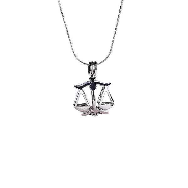 12 Horoscope Zodiac Love Wish Pearl Necklace Gift Set with Libra Locket Pendant Innovative Birthday Gift