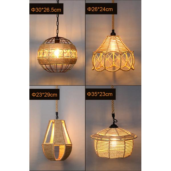 Vintage Pendant Lamp E27  Rope Iron Lampshade For Bar Shop/Coffee House Loft pendant lamp(WH-VP-247)
