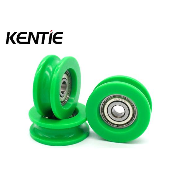 626ZZ 6x31x11.5mm Ball Bearing Pulley / U Type Green Sliding Door Roller Wheels
