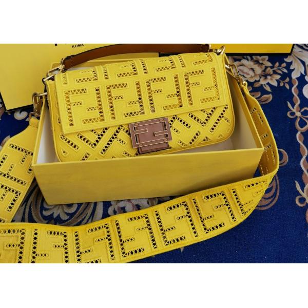 Newest Baguette Bag Embroidery Series Cross-Body Bag F Letters Pattern Embroidered Straps Bag