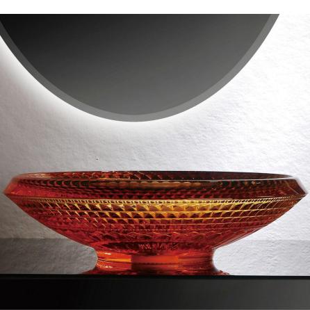 Tiktok Populaire salle de bain Cuve au trésor évier Glacier noir bleu coloré Cristal rond Art verre trempé Cuve à laver les mains