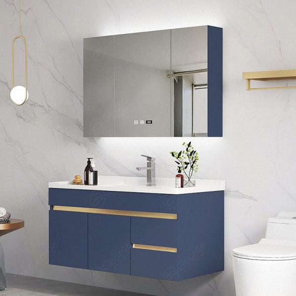 Luxury Solid Wood With LED Bathroom Mirror Cabinet Vanity New Design