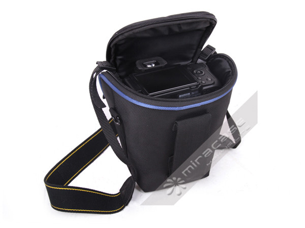 Miracase or OEM Black 1680D Nylon SLR Camera Pouch for Women, with Belt on Back