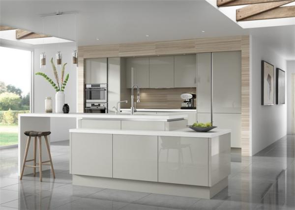 Custom Kitchen Storage Cabinets With  Marble / Granite / Quartz Stone Countertop