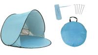 150*150*90CM Tienda exterior impermeable con cubierta de techo a prueba de sol con revestimiento de plata de 190T poliéster refugio automático de playa