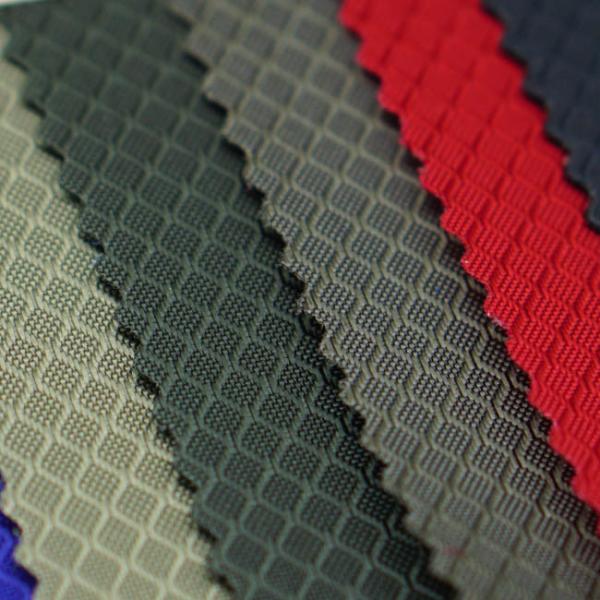 100% Nylon Fabric 3D Diamond-Shaped Pattern Nylon Woven Backpack Plain Durable Cloth