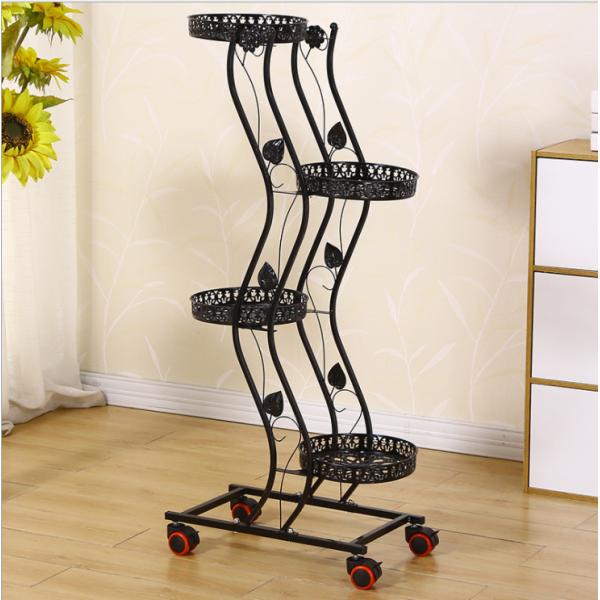 Anti Corrosion H81cm 6 Tier Metal Plant Stand For Decoration